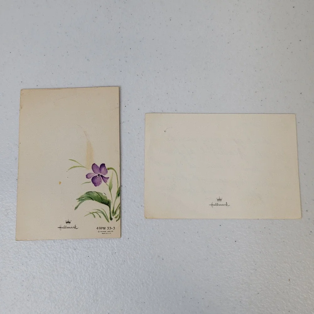 VTG Hallmark Greeting Cards 1967 Teacher Appreciation Thank You Note Ephemera‎